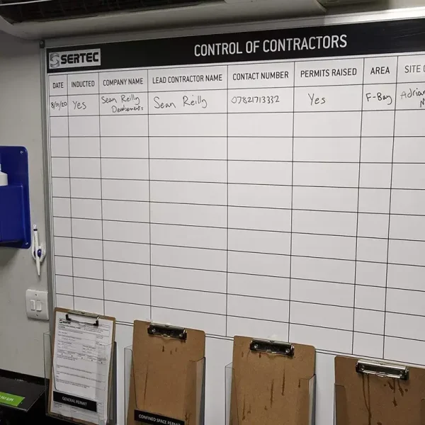 Sertec visual management whiteboard