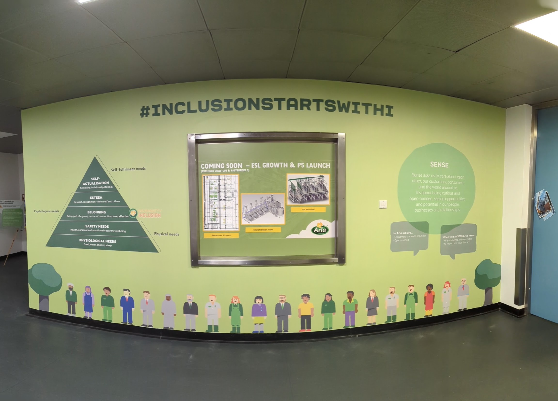 workplace wall graphics at Arla Stourton Dairy