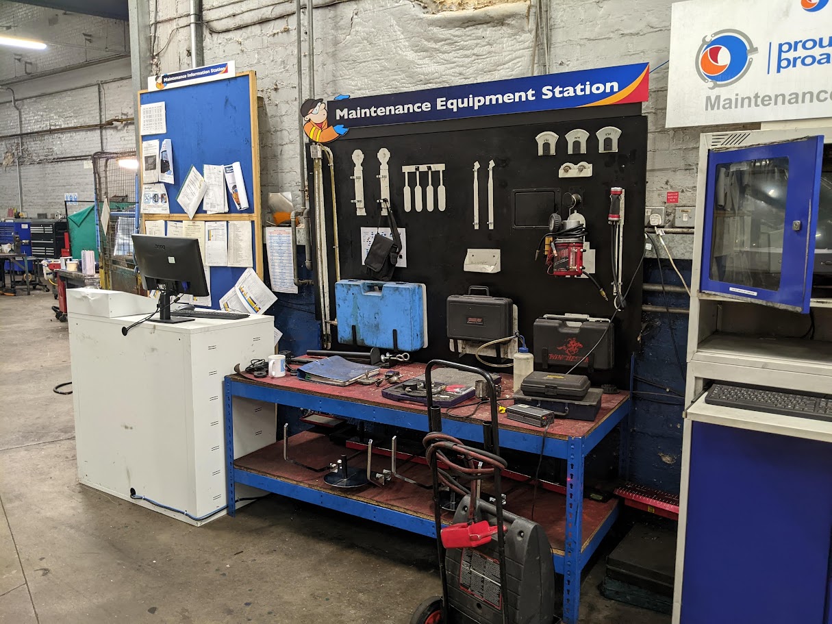 before - proactive maintenance equipment station