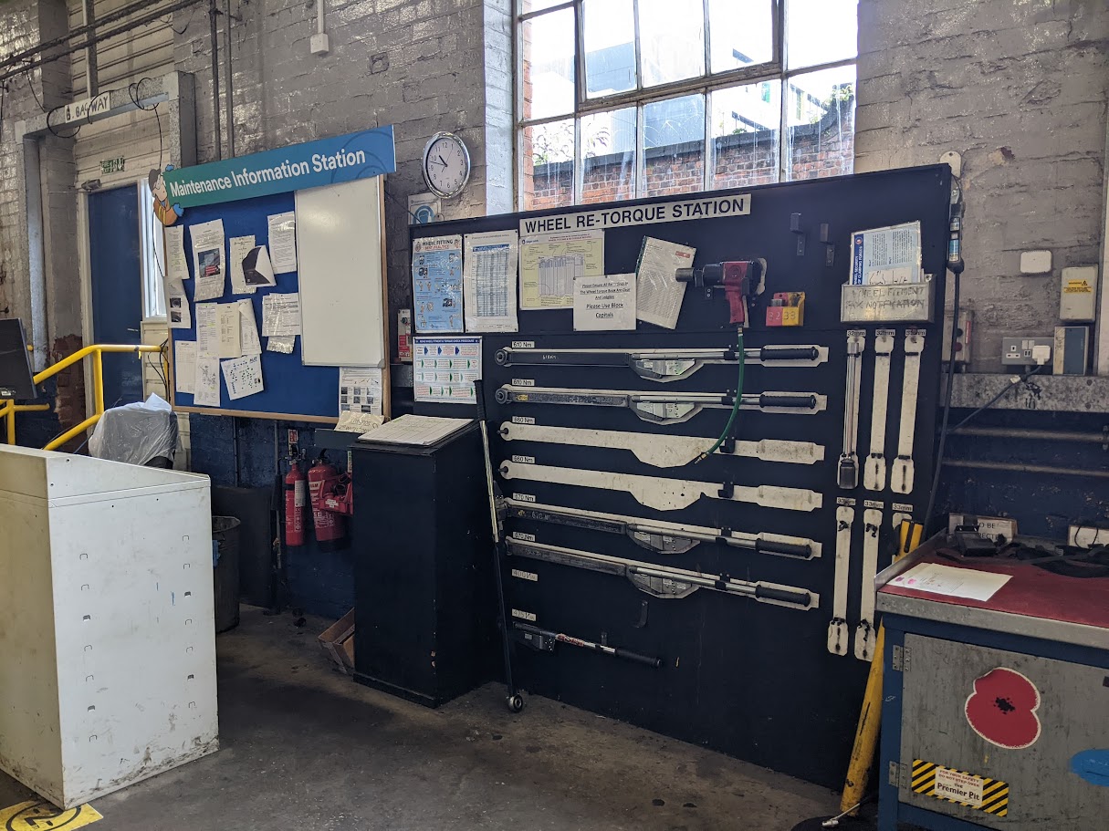 before wheel re-torque station